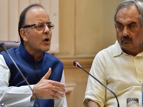 Rajiv Mehrishi and Arun Jaitley. ap photo