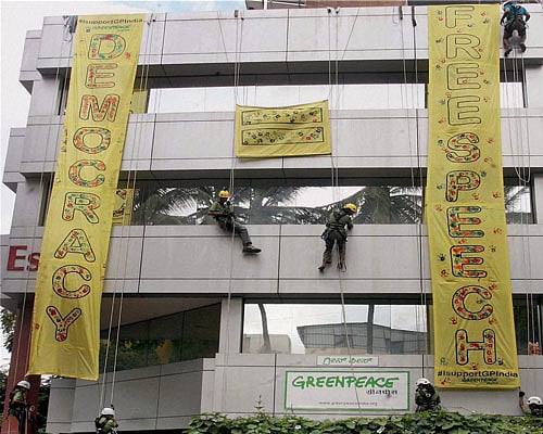 In a statement, the NGO said the ministry was making "baseless and defamatory" allegations against Greenpeace India through the media. PTI file photo