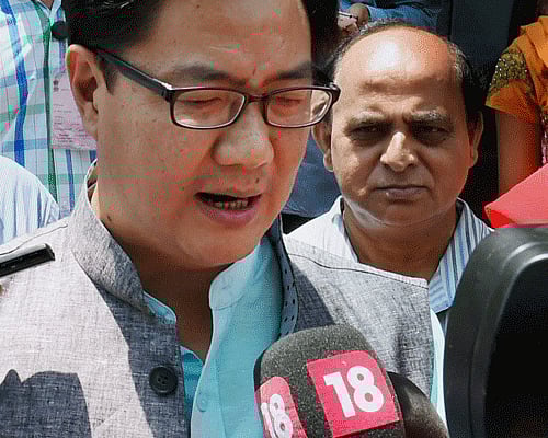 Minister of State for Home Kiren Rijiju, pti file photo