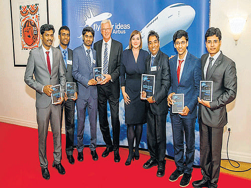 The MultiFun team which won the 'Fly Your Ideas' competition. DH PHOTO