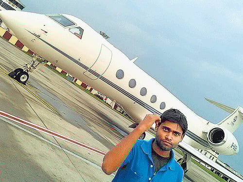 SNAG-HIT: The Chinese chartered jet thatmadeemergency landing at Agartala Airport. ABHISEK SAHA