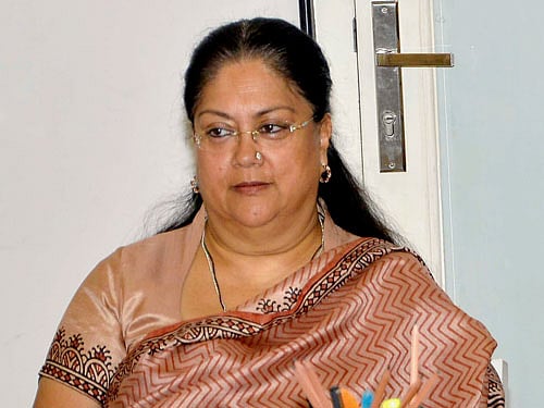 Rajasthan Chief Minister Vasundhara Raje. PTI file photo