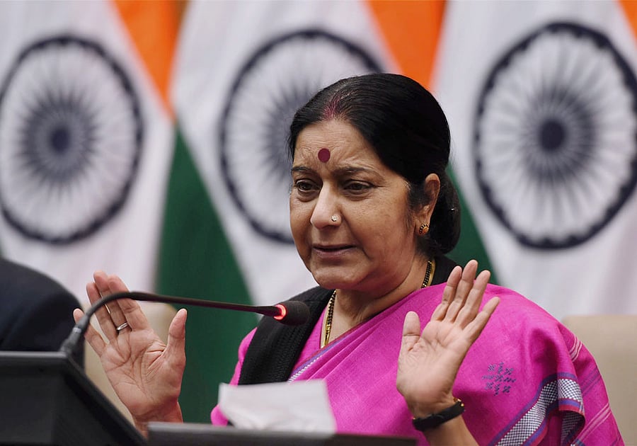 External Affairs Minister Sushma Swaraj. PTI file photo