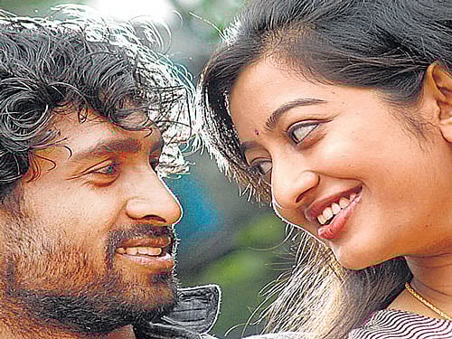 Pawan Surya and Tejaswini in the film.