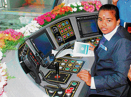 Chennai Metro's first train was driven by Preeti on Monday.