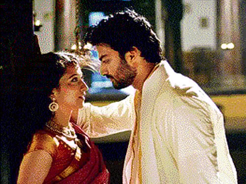 A scene from the film