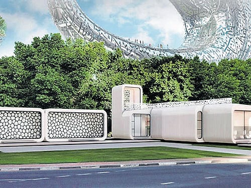 Functional  3D-printed building