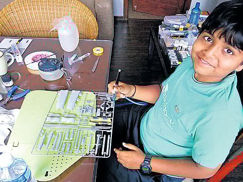 excited Likhit, a student, at the workshop.