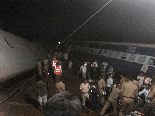 Reuters photo of the derailed train