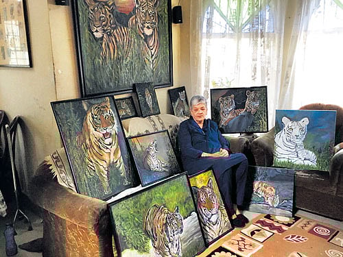 stunning Prunella with her collection.