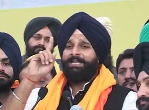Punjab Cabinet Minister Bikram Singh Majitiha. Screen grab