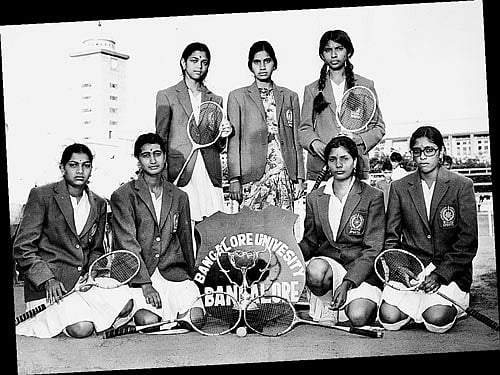(Standing, from left) G Shailaja, Sulochana and MK Rafseka. (Sitting, from left) The author, R Padma, MG Saraswathi and MG Rukmini.