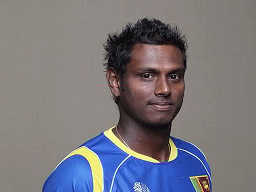 Sri Lanka skipper Angelo Mathews. DH File Photo