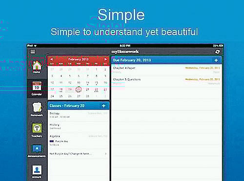 A screenshot of my Homework Student Planner.