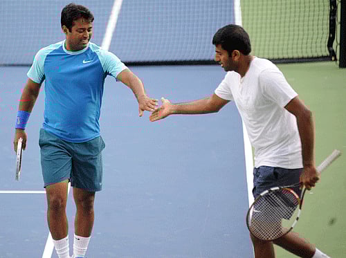 Leander Paes, Rohan Bopanna, DH file photo