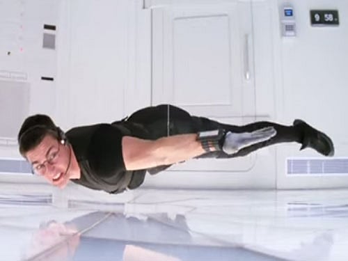 The suspension suit is going under the hammer at Christie's in South Kensington, London, as part of its annual Out Of The Ordinary auction. Screengrab