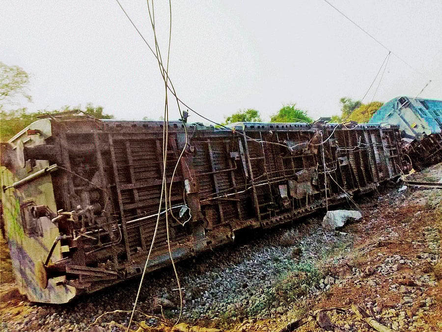 The incident took place at Martur village station, about 20 kilometres from Kalburgi. Two persons were killed and eight injured in the mishap, Amit Singh, Kalburgi Superintendent of Police, said. PTI file photo. For representation purpose