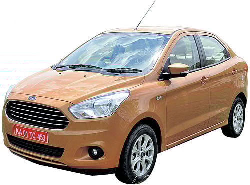 The compactly built sub-four-metre Ford Figo Aspire (at an overall length of 3,995 mm) indeed gets your eyes rolling.