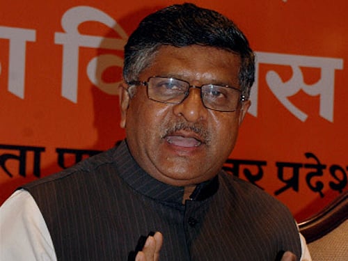 Union minister and BJP leader Ravi Shankar Prasad. PTI File Photo
