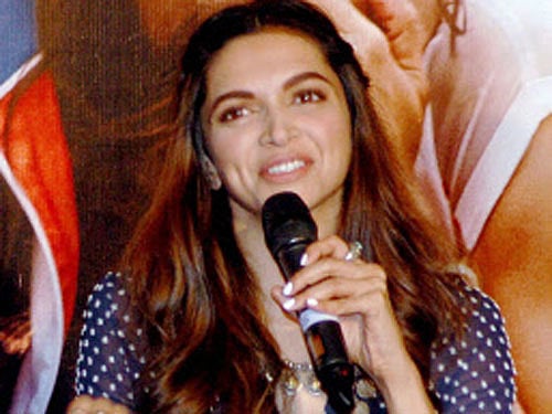 Deepika Padukone during trailer launch of their upcoming film Tamasha. PTI photo