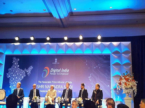 Modi at silicon valley, image courtesy:twitter