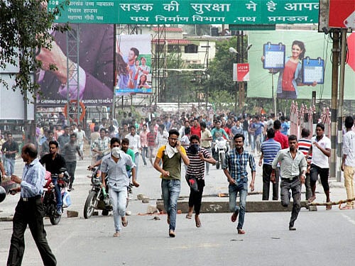 The demand came a day after clashes between two communities here after a piece of beef was found in a temple situated in Doranda locality on Friday night. Two people sustained bullet injuries during the clashes. PTI photo