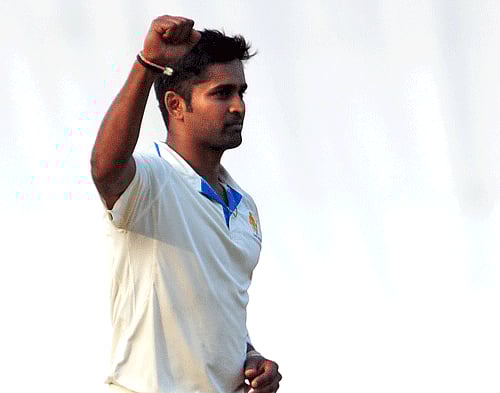 The right-arm paceman was the highest wicket-taker in domestic cricket last season with 51 scalps from 11 first-class games while he claimed 39 from nine matches in 2013-14. DH file photo