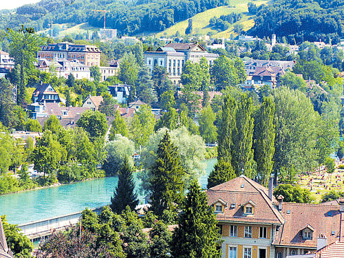 Swiss jewel A view of Bern from the Parliament Square.