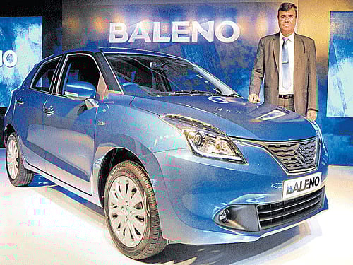 MSI Senior Vice President (NEXA Channel) Marketing and Sales Partho Banerjee at the launch the of new Maruti Suzuki Baleno in Bengaluru on Tuesday. DH Photo Srikanta Sharma R