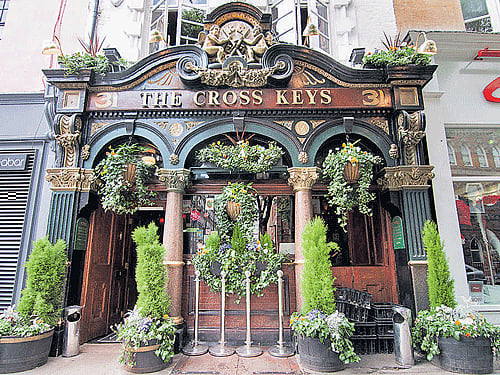 there's the spirit The Cross Keys, one of the iconic pubs of London.