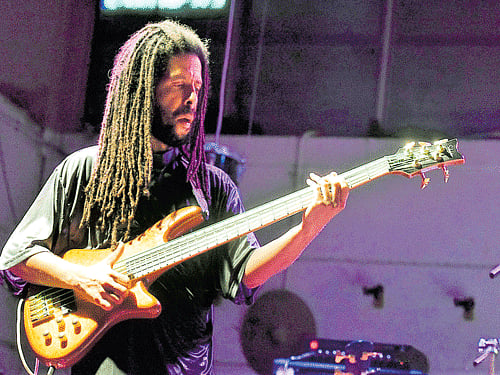 bass player Yossi Fine. Photo by Yuval Erel