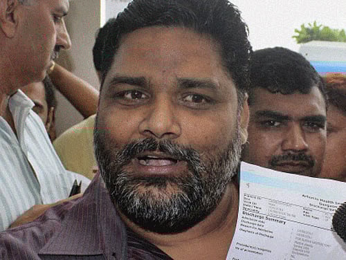 Jan Adhikar Party chief Rajesh Ranjan alias Pappu Yadav. PTI File Photo.