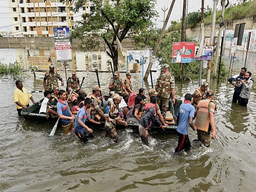 A fresh low pressure area over Bay of Bengal, the fourth in the span of 20 days, is expected to bring more heavy rains over Tamil Nadu from Saturday. PTI file photo