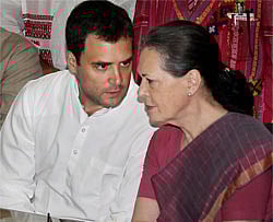 Congress president Sonia Gandhi and vice-president Rahul Gandhi. PTI file photo