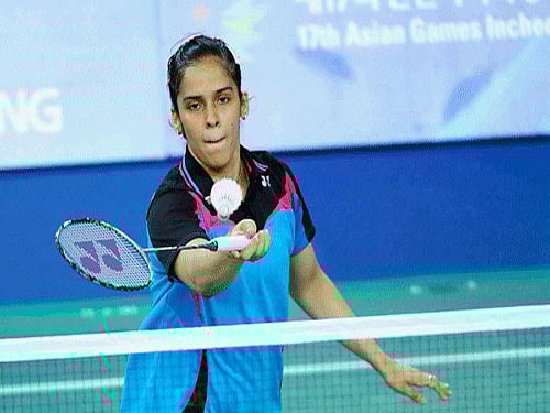 Saina seemed to struggle with her ankle injury as she went down 14-21, 6-21 against Japan's Nozomi Okuhara in a women's singles match which lasted 35 minutes. PTI file photo