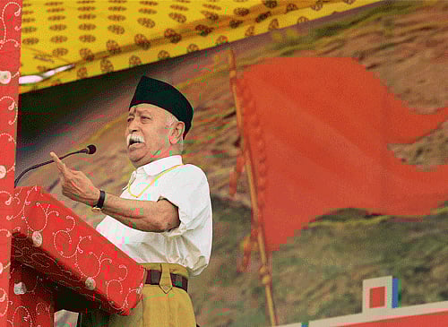 Rashtriya Swayamsevak Sangh Chief Mohan Bhagwat. PTI file photo