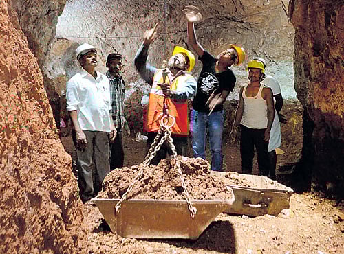 PERSIAN ANTIQUITY Desilting work in progress as part of the rejuvenation effort of Naubad Karez in Bidar.