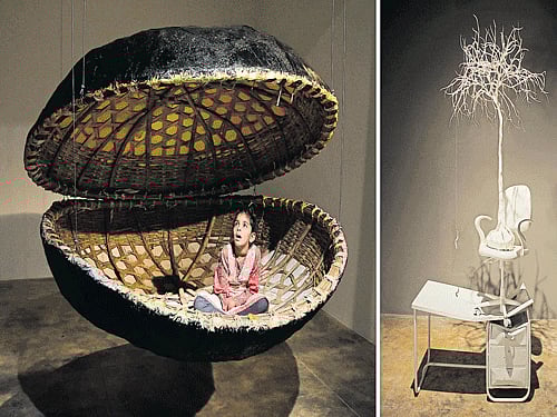 real surreal Recent sculptural installations by Krishnaraj Chonat.