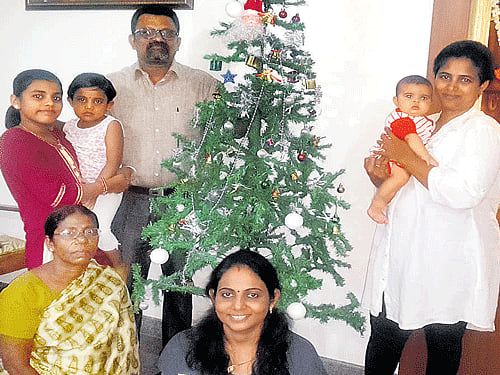 excited Binu P with his family.
