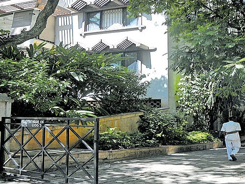 Former minister Gali Janardhana Reddy's (inset) residence in Bengaluru. DH photo