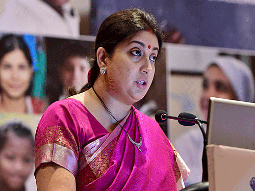 Union Minister for Human Resource Development Smriti Irani. PTI file photo