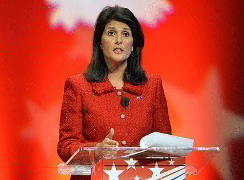South Carolina's Indian-American governor Nikki Haley .AP file photo