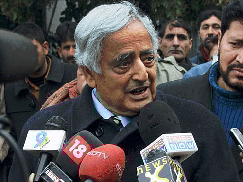 Mufti Mohammad Sayeed, pti file photo