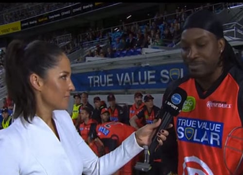 Chris Gayle durin Interview. File photo.