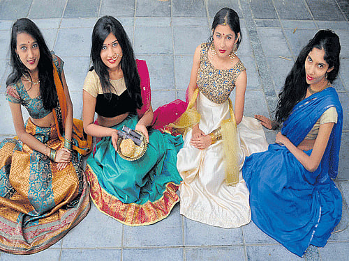 Bright hopes (From left) Akshara, Shivani, Uthkarsha and Soumya. DH PHOTO BY KISHOR KUMAR BOLAR