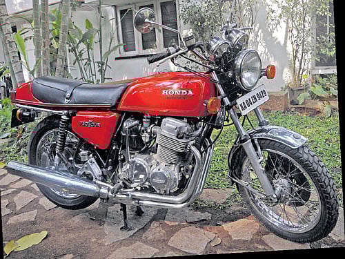 A 1976 model of Honda CB 750 F1