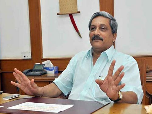 Defence Minister Manohar Parrikar. DH File Photo.