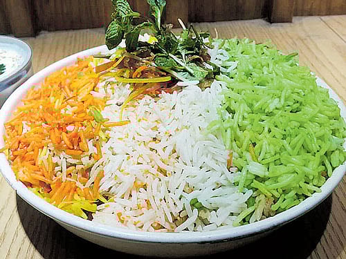 SPECIAL The vegetable biryani.