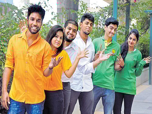 Fresh OUTLook Karthik, Apparna, Nabeel, Allan, Gaurav and Rinna. DH Photo by SK Dinesh