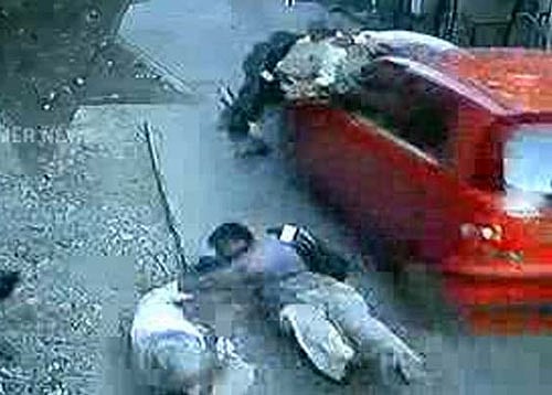 The two persons succumbed to their injuries at a hospital here today following which the 40-year-old official Venkatesh, who was driving the car when the mishap occurred last evening, was arrested, police said. Screen grab.